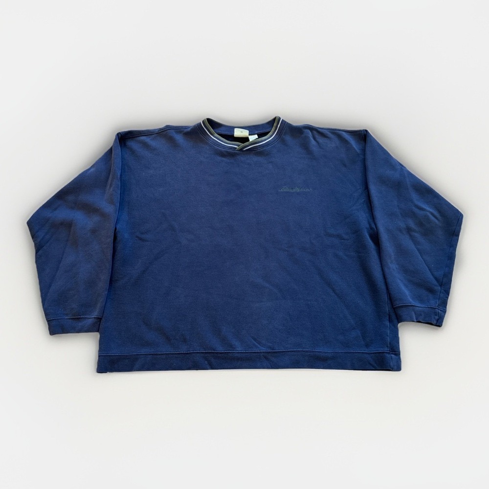 Vintage‎ Eddie Bauer Sweatshirt Mens XL Navy Fleece